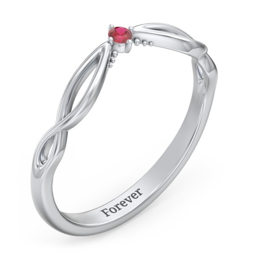 Celtic Gemstone Contour Wedding Band