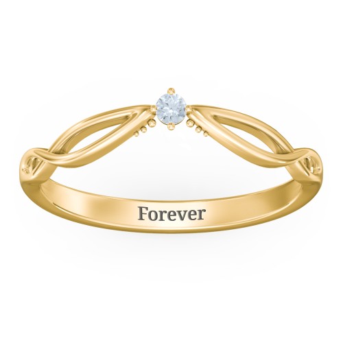 Celtic Gemstone Contour Wedding Band