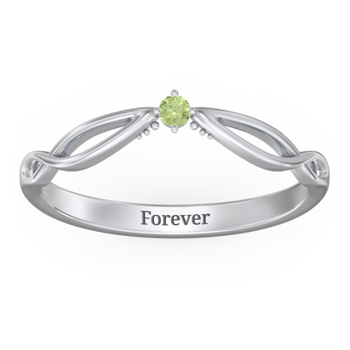 Celtic Gemstone Contour Wedding Band