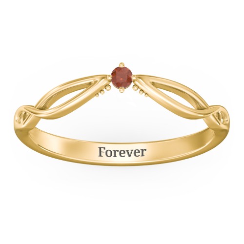 Celtic Gemstone Contour Wedding Band