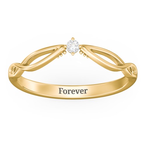 Celtic Gemstone Contour Wedding Band