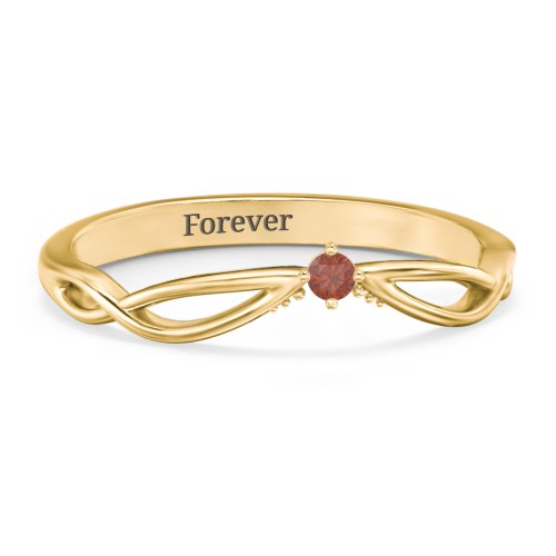 Celtic Gemstone Contour Wedding Band