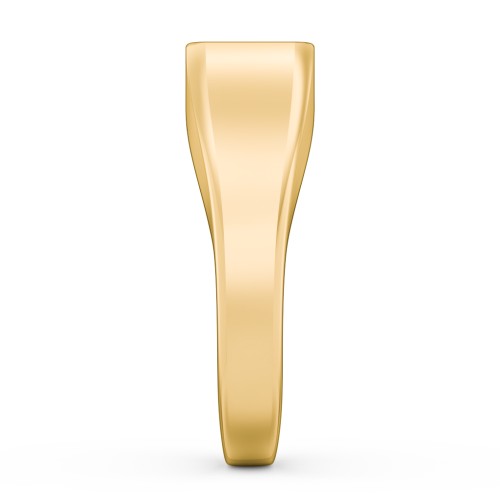 Double Initial Signet Ring – 14K Yellow Gold