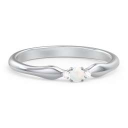 Dainty Trinity Stone Promise Ring