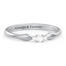 Dainty Trinity Stone Promise Ring