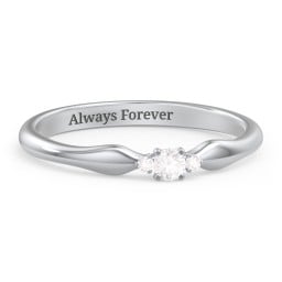 Dainty Trinity Stone Promise Ring