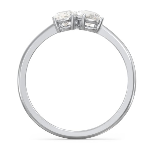 Toi et Moi Oval and Pear Gemstone Ring