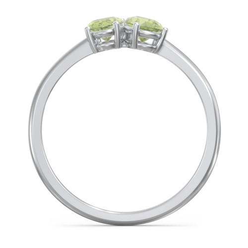 Toi et Moi Oval and Pear Gemstone Ring
