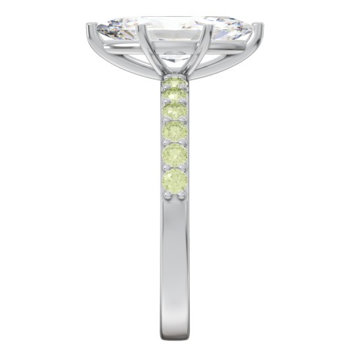 2 ct. Marquise CZ Engagement Ring with Accents