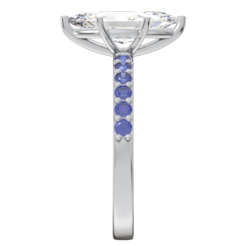 2 ct. Marquise CZ Engagement Ring with Accents