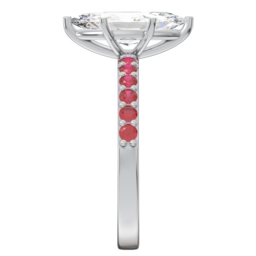 2 ct. Marquise CZ Engagement Ring with Accents