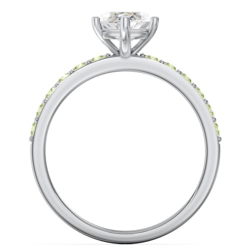 2 ct. Marquise CZ Engagement Ring with Accents