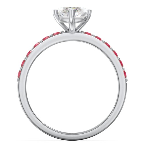 2 ct. Marquise CZ Engagement Ring with Accents