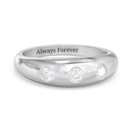 Round Stone Dome Ring