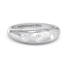 Round Stone Dome Ring