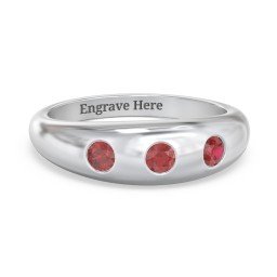 Round Stone Dome Ring