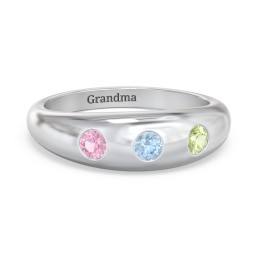 Round Stone Dome Ring