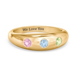Round Stone Dome Ring