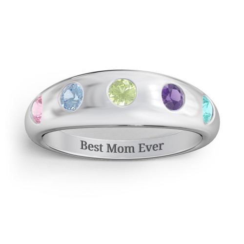 Round Stone Dome Ring