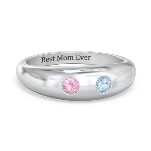 Round Stone Dome Ring