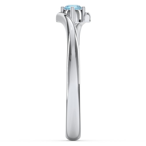 Birthstone Bypass Ring