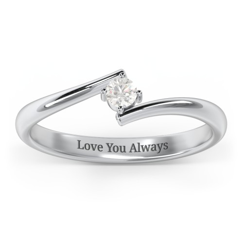Birthstone Bypass Ring