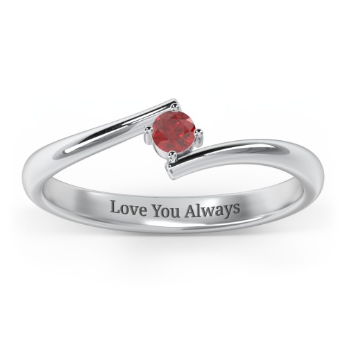 Birthstone Bypass Ring