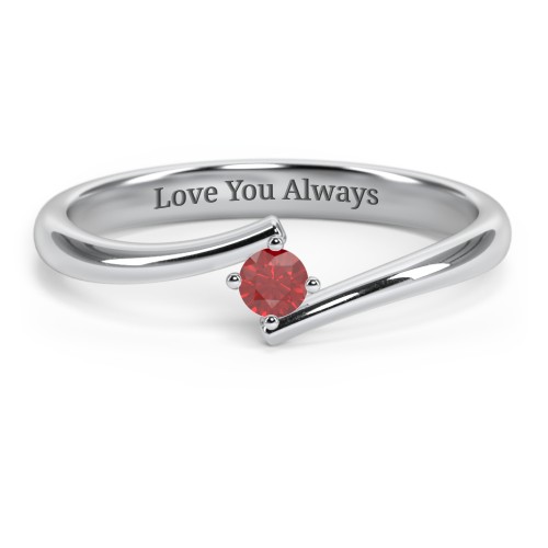 Birthstone Bypass Ring