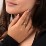 Toi et Moi Oval and Pear Gemstone Ring with Wide Band – 10K Rose Gold with Pink Tourmaline and Blue Topaz