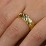 2 Birthstone Flat Twisted Croissant Ring – 10K Yellow Gold with Emerald and Citrine