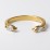 Marquise Birthstone Open Cuff Ring – Sterling Silver with Blue Topaz