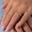 Geometric Birthstone Open Cuff Ring – 18K Gold Plated Silver with White Premium Zirconia