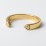 Geometric Birthstone Open Cuff Ring – 18K Gold Plated Silver with White Premium Zirconia