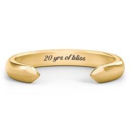 Classic Open Cuff Ring in 18K Gold Plated Silver