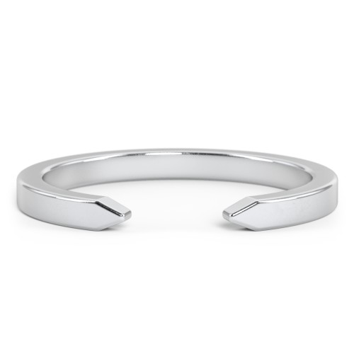 Narrow Essential Open Cuff Band Ring - Small Gap – Sterling Silver