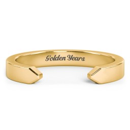 Wide Essential Open Cuff Band Ring - Medium Gap in 18K Gold Plated Silver