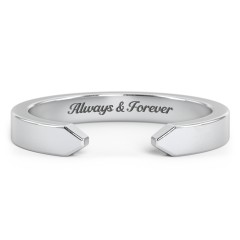 Wide Essential Open Cuff Band Ring - Small Gap – Sterling Silver