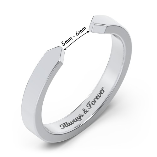 Wide Essential Open Cuff Band Ring - Small Gap – Sterling Silver