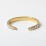 Tapered Accent Open Cuff Ring – 18K Gold Plated Silver with White Premium Zirconia