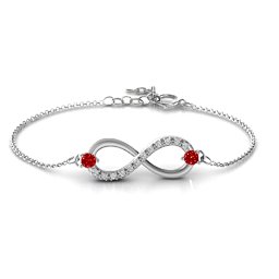 Double Stone Infinity Accent Bracelet