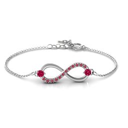 Double Stone Infinity Accent Bracelet