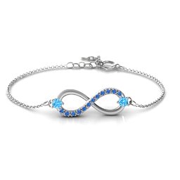 Double Stone Infinity Accent Bracelet