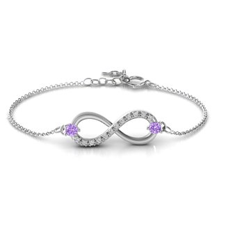 Double Stone Infinity Accent Bracelet
