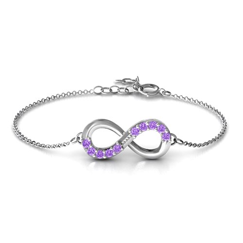Birthstone Accent Infinity Bracelet