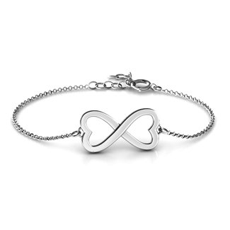 Double Heart Infinity Bracelet