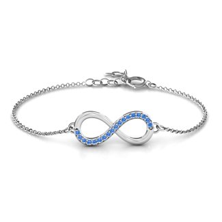 Infinity Bracelet with Single Accent Row