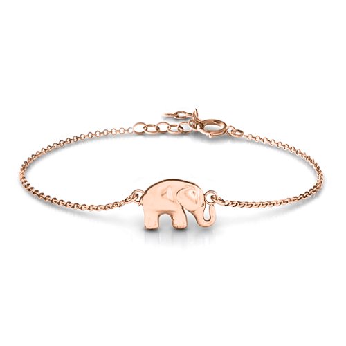 Lucky Elephant Bracelet – 10K Rose Gold