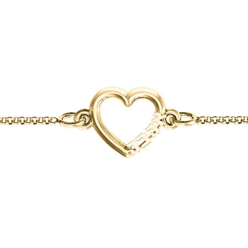 Heart 'Ahava' Bracelet – 10K Yellow Gold