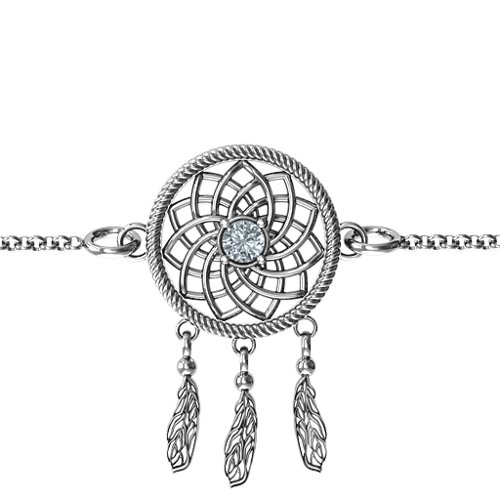 Dream Catcher Bracelet – Sterling Silver with Cubic Zirconia