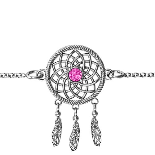 Dream Catcher Bracelet – Sterling Silver with Pink Tourmaline